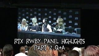 RWBY RTX highlights Part 2 The Q&A