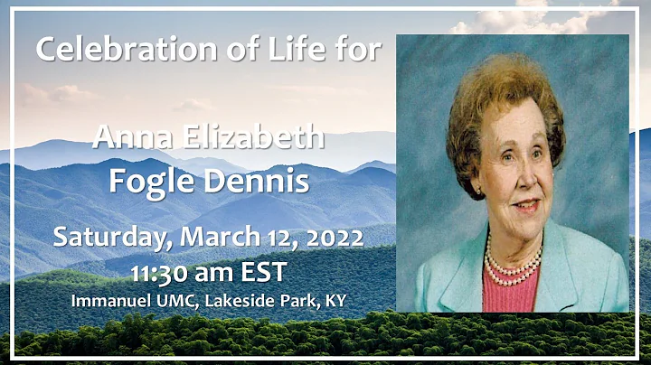 Celebration of Life Service for Anne Dennis