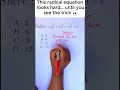 SAT Radical Shortcut Question Solved FAST! 🔥