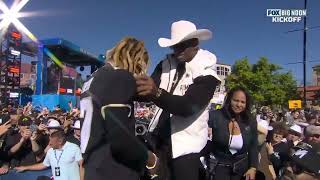 Deion Sanders Coach Prime Gifts Lil Wayne A Buffs Jersey In Boulder Colorado Big Noon Kickoff
