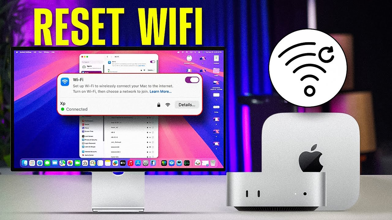 Сброс настроек Wi-Fi на Mac mini M1–M4 | Быстрое решение проблем с неработающим Wi-Fi на Mac mini