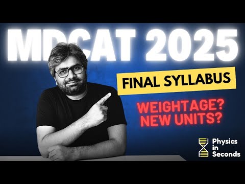 MDCAT 2025 | New Update - Final Syllabus - YouTube