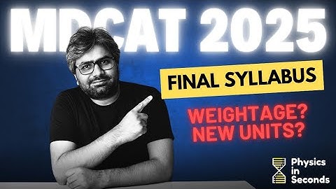 MDCAT 2025 | New Update - Final Syllabus