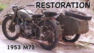 Old Motorcycle RESTORATION (part1) Восстановление старого мотоцикла из 1953 М72