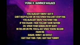Justin Bieber Ft Summer Walker - Yummy video lyrics