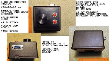 USB & DB9 Rotary / Spinner with two buttons controller