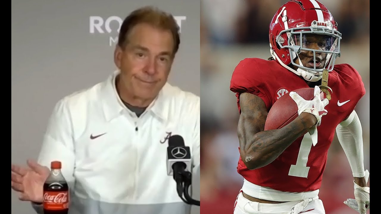 Nick Saban compliments Jameson Williams, Jahleel Billingsley, and Bryce Young after Southern Miss