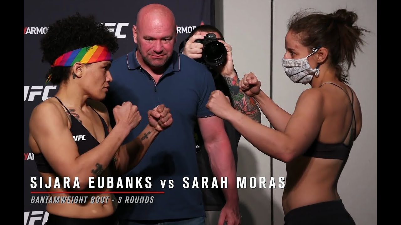 Sijara Eubanks vs. Sarah Moras - Weigh-in Face-Off - (UFC Fight Night: Smith vs. Teixeira) - /r/WMMA