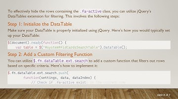How to Remove Complete Rows in DataTable with jQuery if they Have the Active Class
