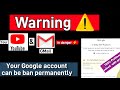 Warning ⚠️ Google users account can be lost forever
