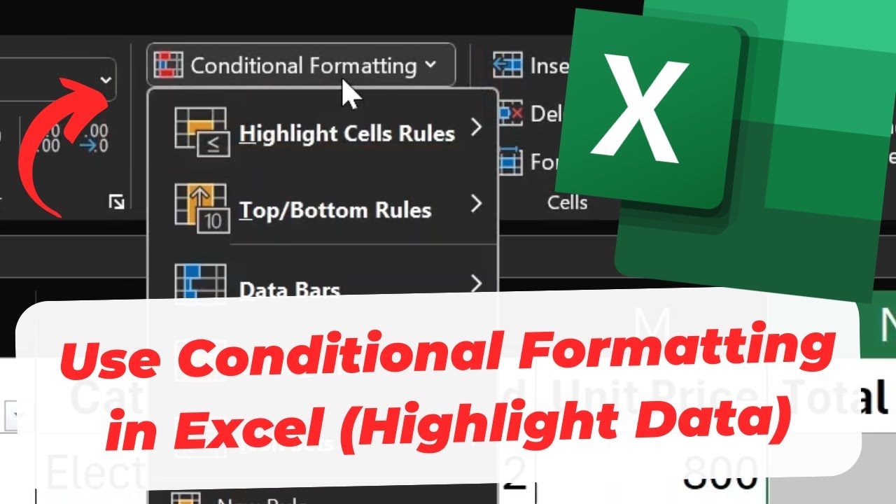 How to Use Conditional Formatting in Excel (Highlight Data) - YouTube