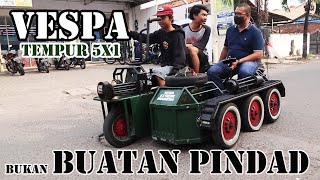 VESPA TANK TEMPUR , MODIFIKASI VESPA EXTREME KARYA ANAK BANGSA