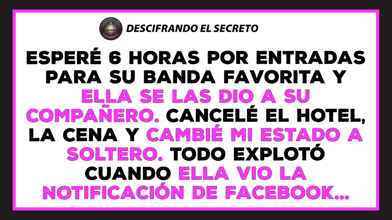 Mi novia mensajeó: dio mis entradas a su colega, pues yo odiaría su gusto musical.