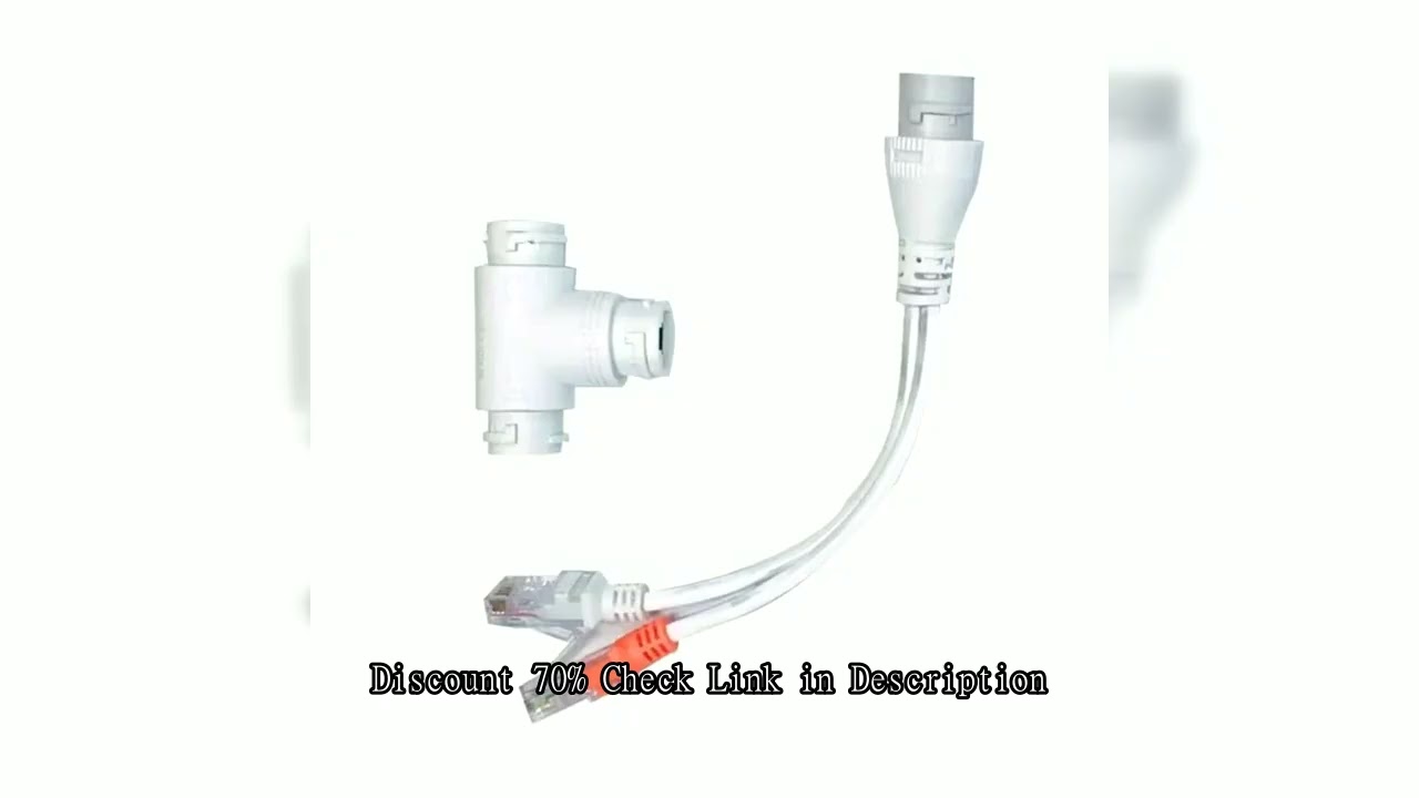2 In 1 POE Splitter POE Adapter Cable Three-Way RJ45 Head For IP Security Camera System