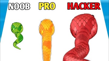 NOOB 🆚 PRO 🆚 HACKER Snake Run Race  Gameplay #games #Perfectpose #berrygamers