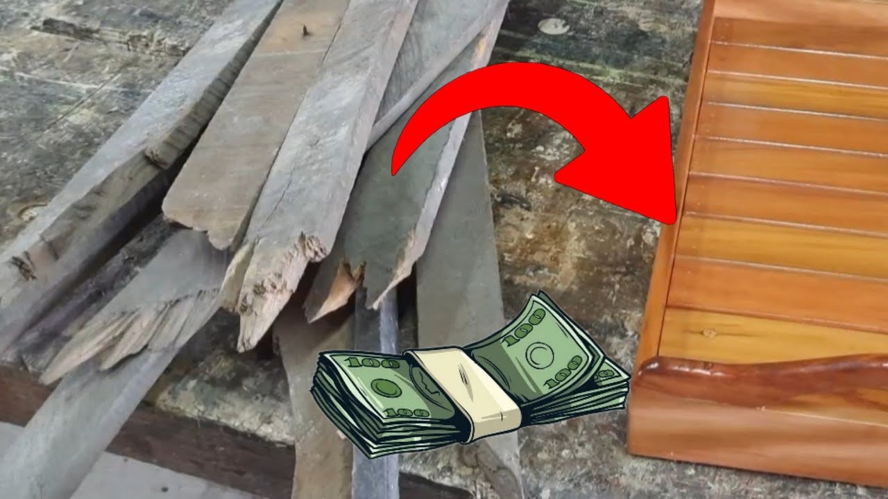 Transformei ripas velhas em dinheiro 💵 marcenaria criativa