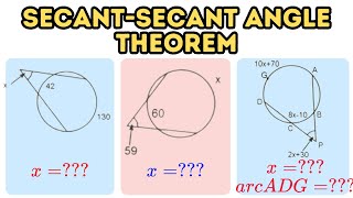 Secant-Secant Angle Theorem - Angle Formed When a Secant and a Secant Intersect Outside the Circle Net Worth
