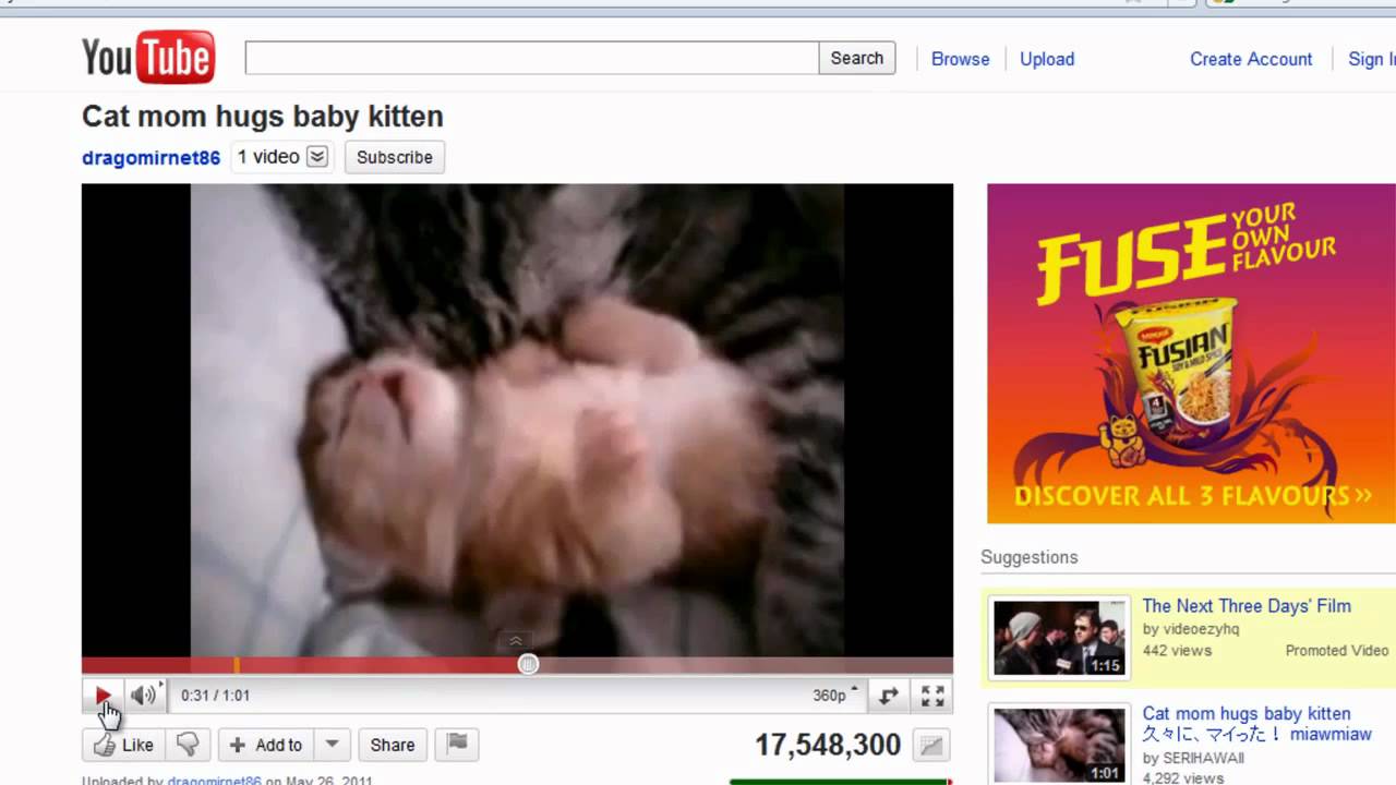 Watching Video on YouTube