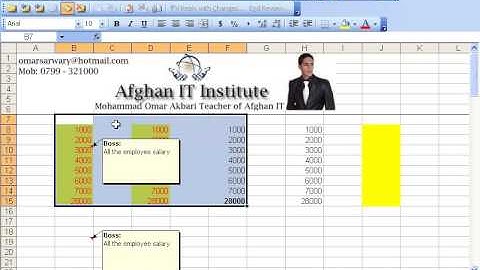 MS Excel 2003 Part 4) Edit Menu in Dari / Farsi Omar Akbari