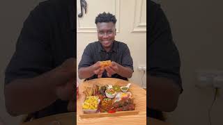 Trying Affordable Food Platter at Cafe Bliss located in Kwabenya Accra Ghana. #food