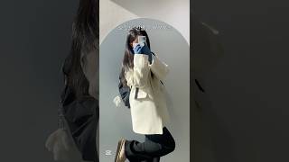보부상 백팩 출근룩 아이보리 하프코트 겨울코디 #데일리룩 #ootd #출근룩 #코트 #백팩