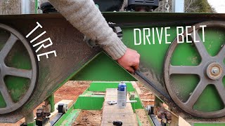 Black blade? Change your sawmill tires - Harbor Freight sawmill sizes // E65