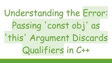 Understanding the Error: Passing 