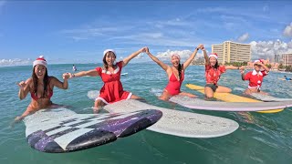 Yuko's Waikiki Christmas Surf (Dec 25, 2022)   4K