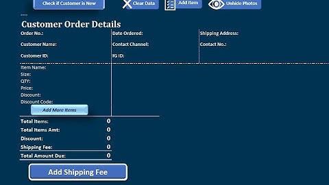 Sales Order Management using Excel