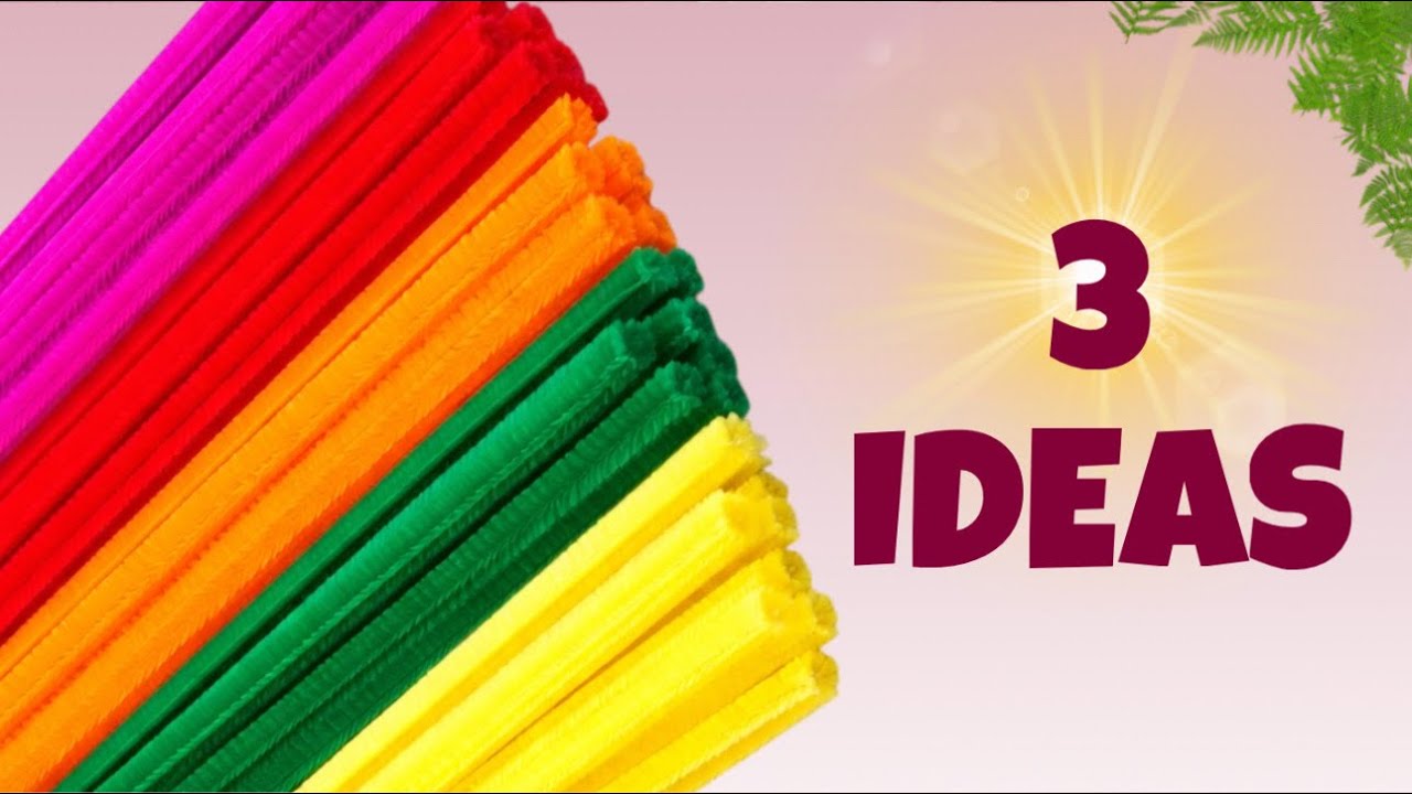 3 IDEAS ✨Easy Pipe Cleaner Crafts ✨ Pipe cleaner Chenille Decoration Ideas 2026 