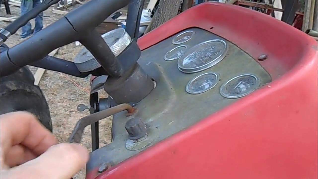 HOW TO REPAIR FIX LOOSE THROTTLE ON A MASSEY FERGUSON 165 TRACTOR YouTube