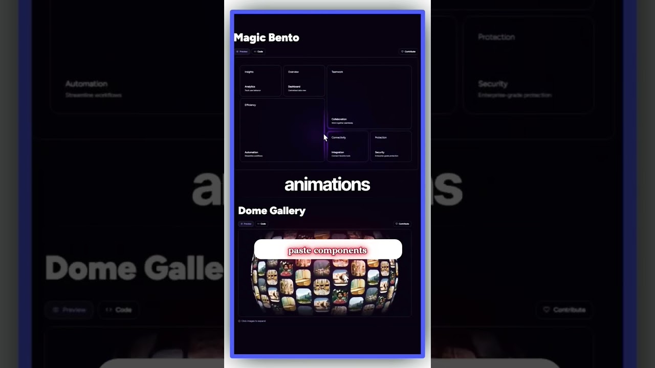3D React Components Library for Developers.