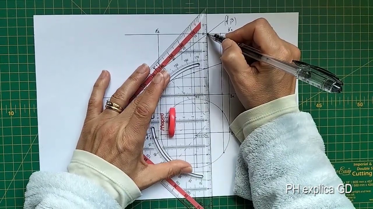 secção do cilindro de revolução de bases horizontais