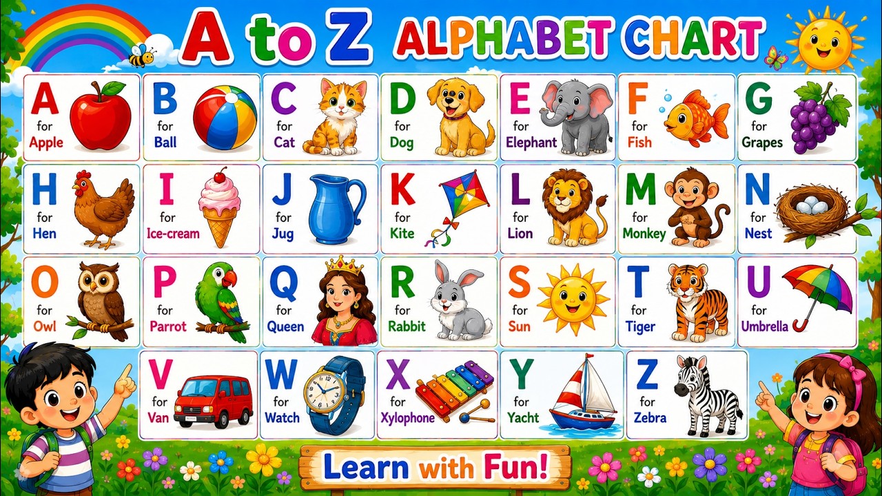 Skazochnaia Azbuka（Fairytale ABC） Learn A to Z |Learn ABC for Kids | A-Z| Alphabets with Picture