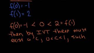 AP Calculus - Intermediate Value Theorem