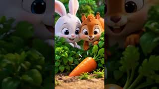The Lost Carrot! 🥕 | Cute Bunny & Squirrel Adventure | Kids Shorts #Shorts