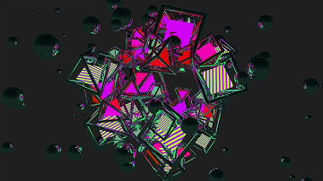 [4K] Shattered Shapes Rotating - Looping Visuals