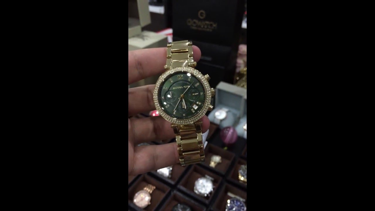 Michael Kors Green Dial Watch Best Sale 
