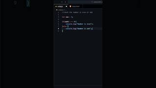 JavaScript Programming 🔥| Check the number is even or odd | #shorts #programming #usa #america