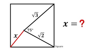 Determine the length of segment x. (A fun geometry challenge)