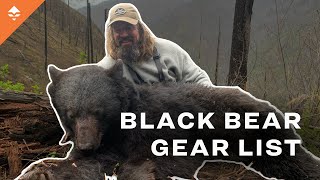 Ryan Lampers Backcountry Black Bear Gear List