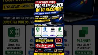 Fix Office Problems in 10 Seconds! ⚡ Excel, Outlook, Printer & more quick IT fixes daily. 🚀