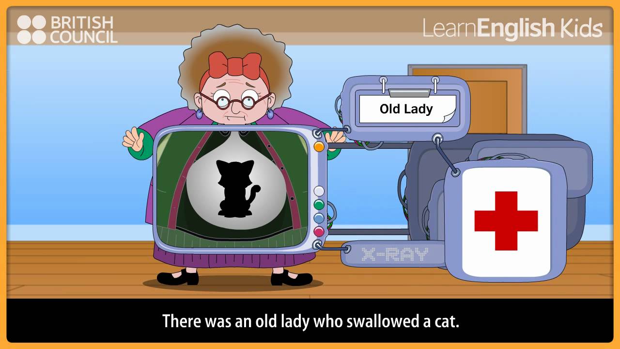 There Was An Old Lady Who Swallowed A Fly Nursery Rhymes Learnenglish Kids British Council Youtube