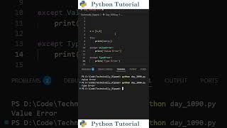 Famous Catching Multiple Exceptions in Python | Python Tutorial Profile