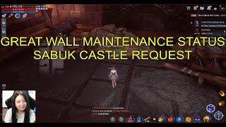 Mir4 Request - Great Wall Maintenance Status - Sabuk Castle Request Guide