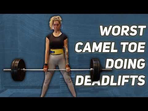 WORST CAMEL TOE DOING DEADLIFTS