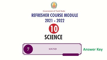 #refresher Course module Answers|Class 10|Science|English Medium|10th std Science