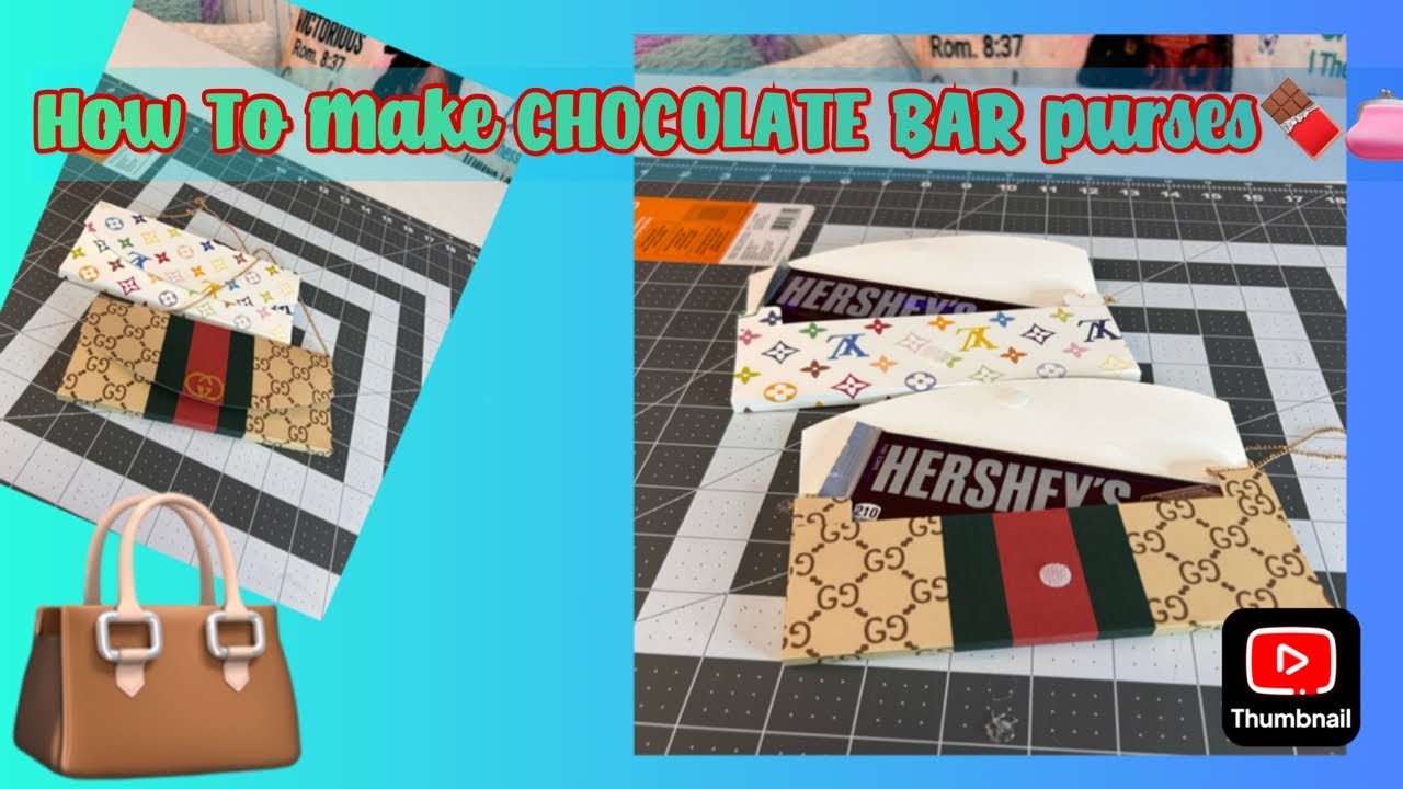 How to make *CUTE* chocolate bar purses!!🍫👜