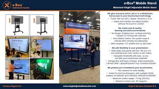 e-Box® Mobile Stand,  Motorized Height Adjustable Mobile Stand screenshot 3