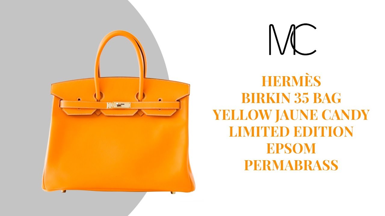 Hermes Birkin 35 Bag Jaune Ambre Blue Indigo Blue Celeste Limited Edit –  Mightychic